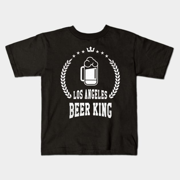 Los Angeles, California - CA  Beer King Kids T-Shirt by thepatriotshop